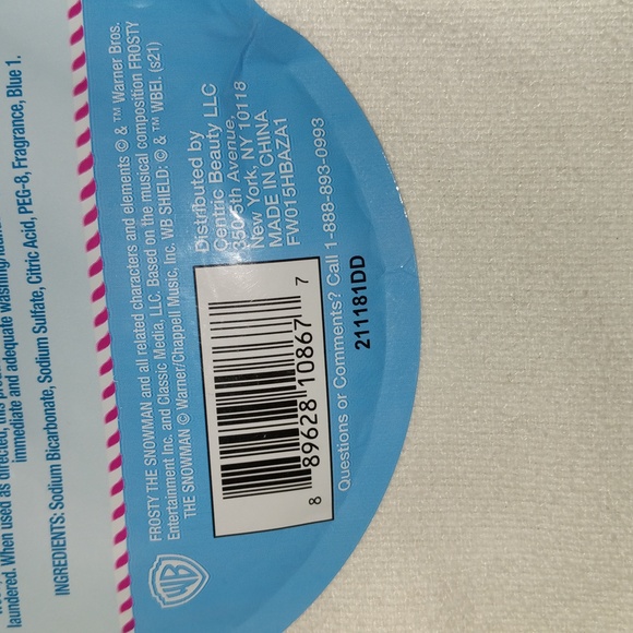 Frosty the snowman "winter magic" snow dust scented bath bomb crumbles New - Picture 3 of 4